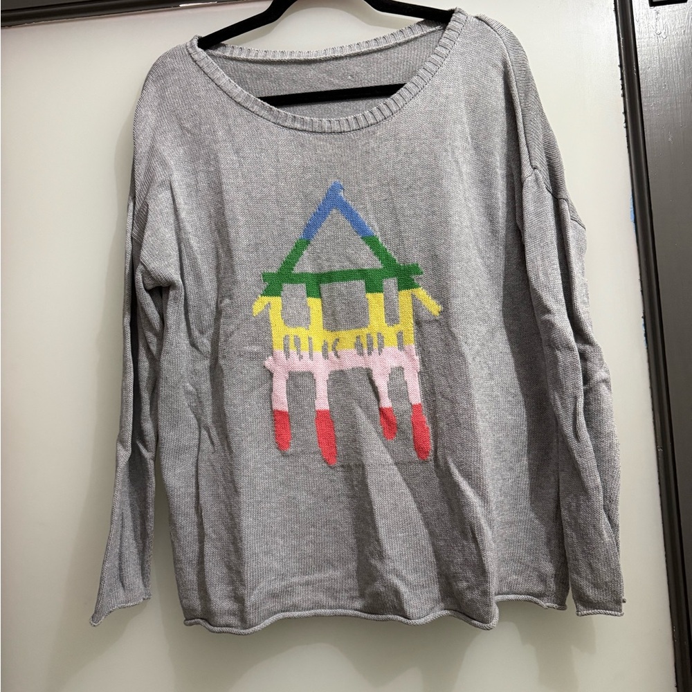 Fairhope Sweater with rainbow design